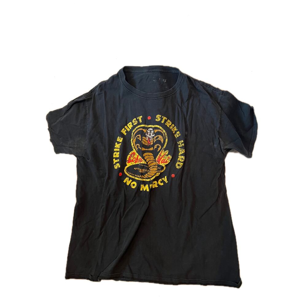Strike First, Strike Hard, No Mercy Black T-Shirt Mens L